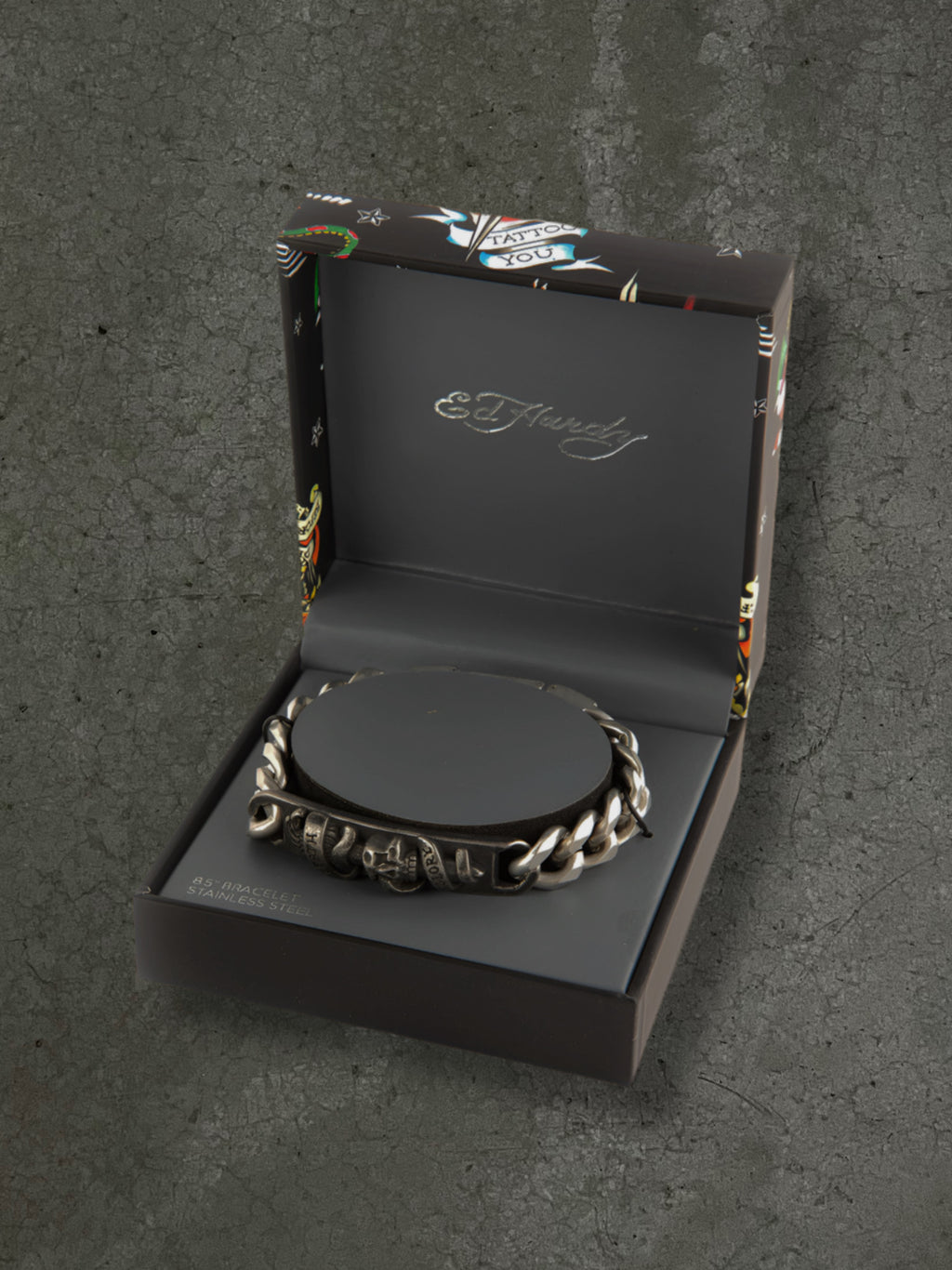 Ed Hardy “Death or Glory” 8.5” bracelet