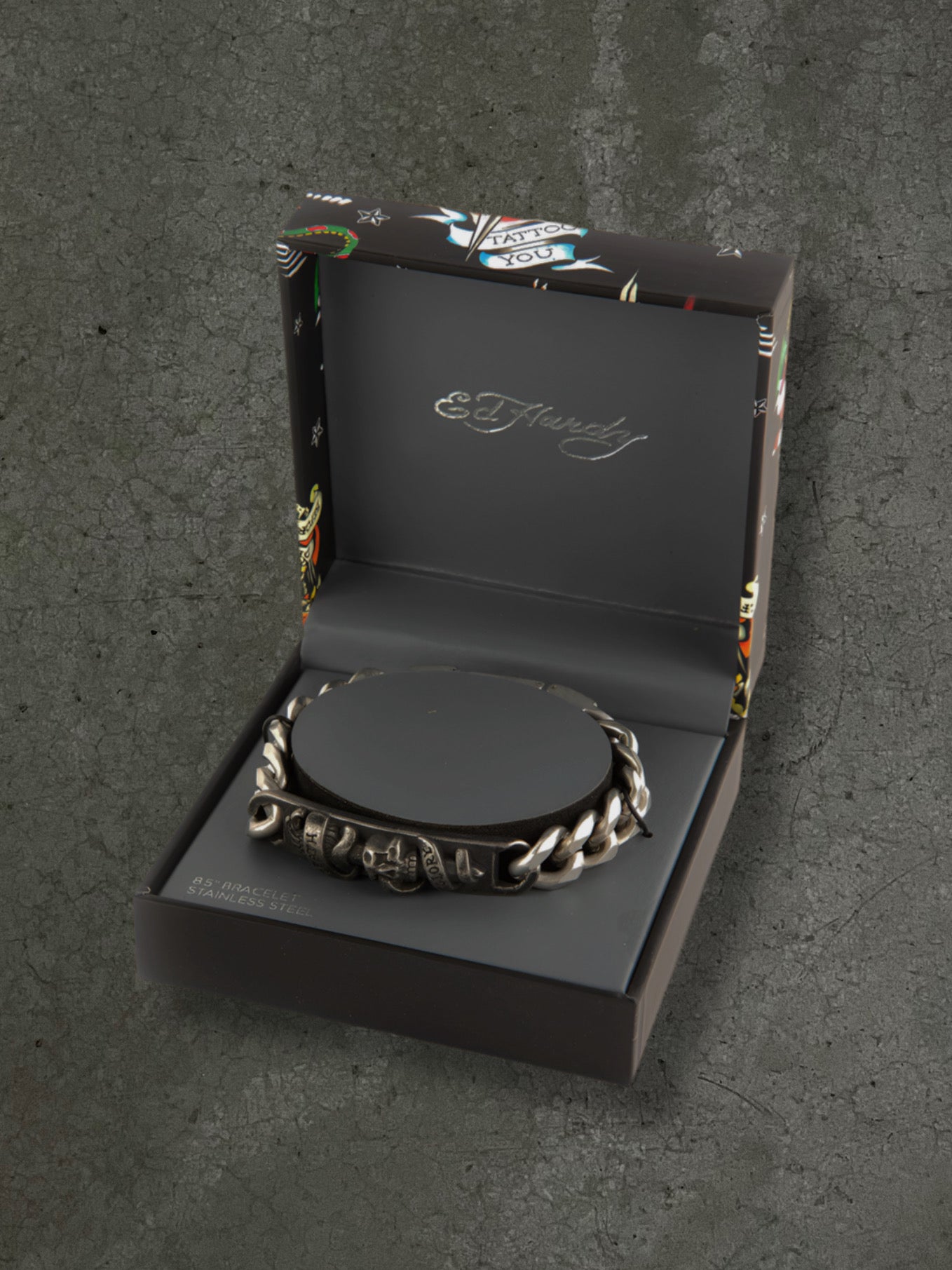 Ed Hardy “Death or Glory” 8.5” bracelet