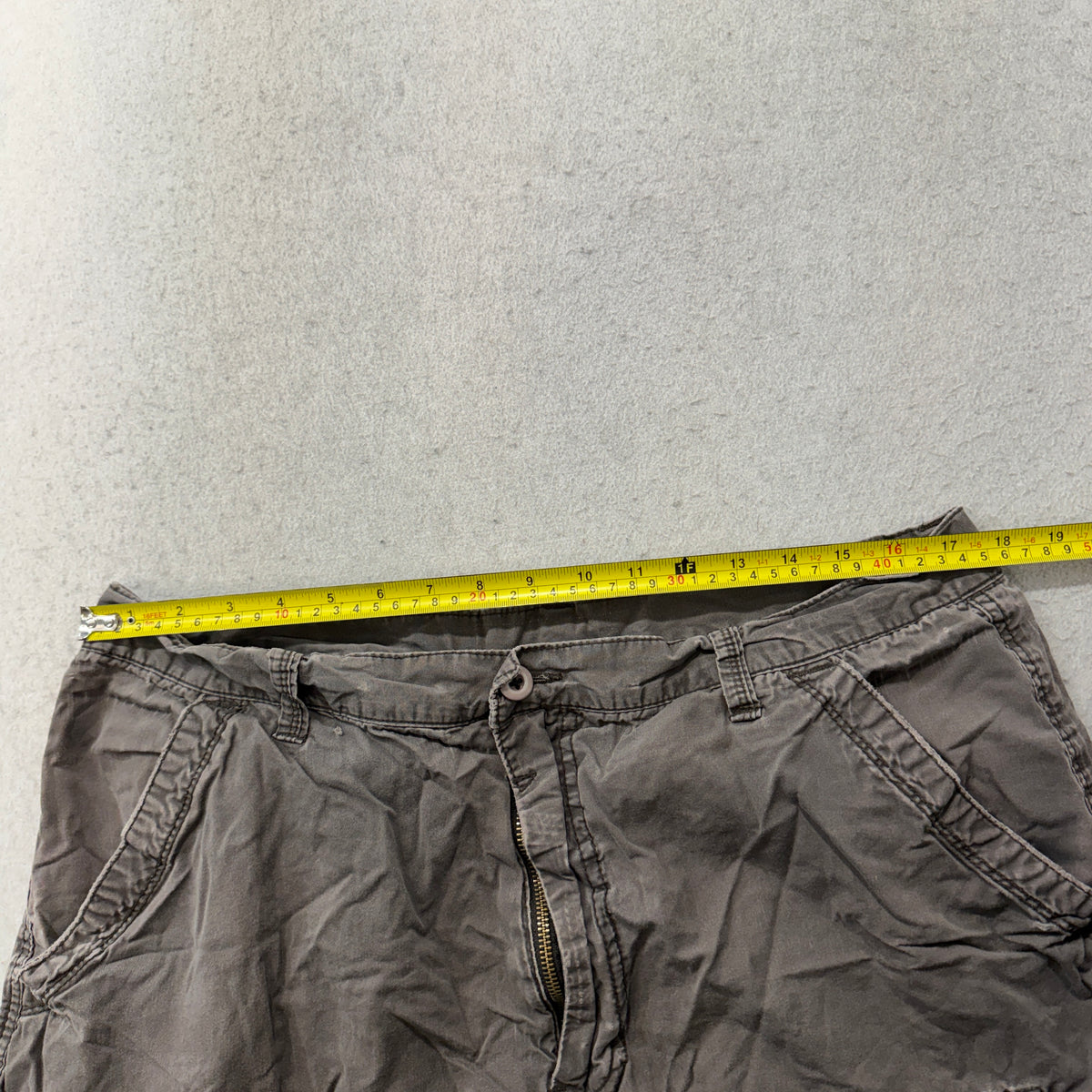 Cargo Shorts Men's Gray Cotton Utility Pockets Casual Outdoor Size 38 photo 3