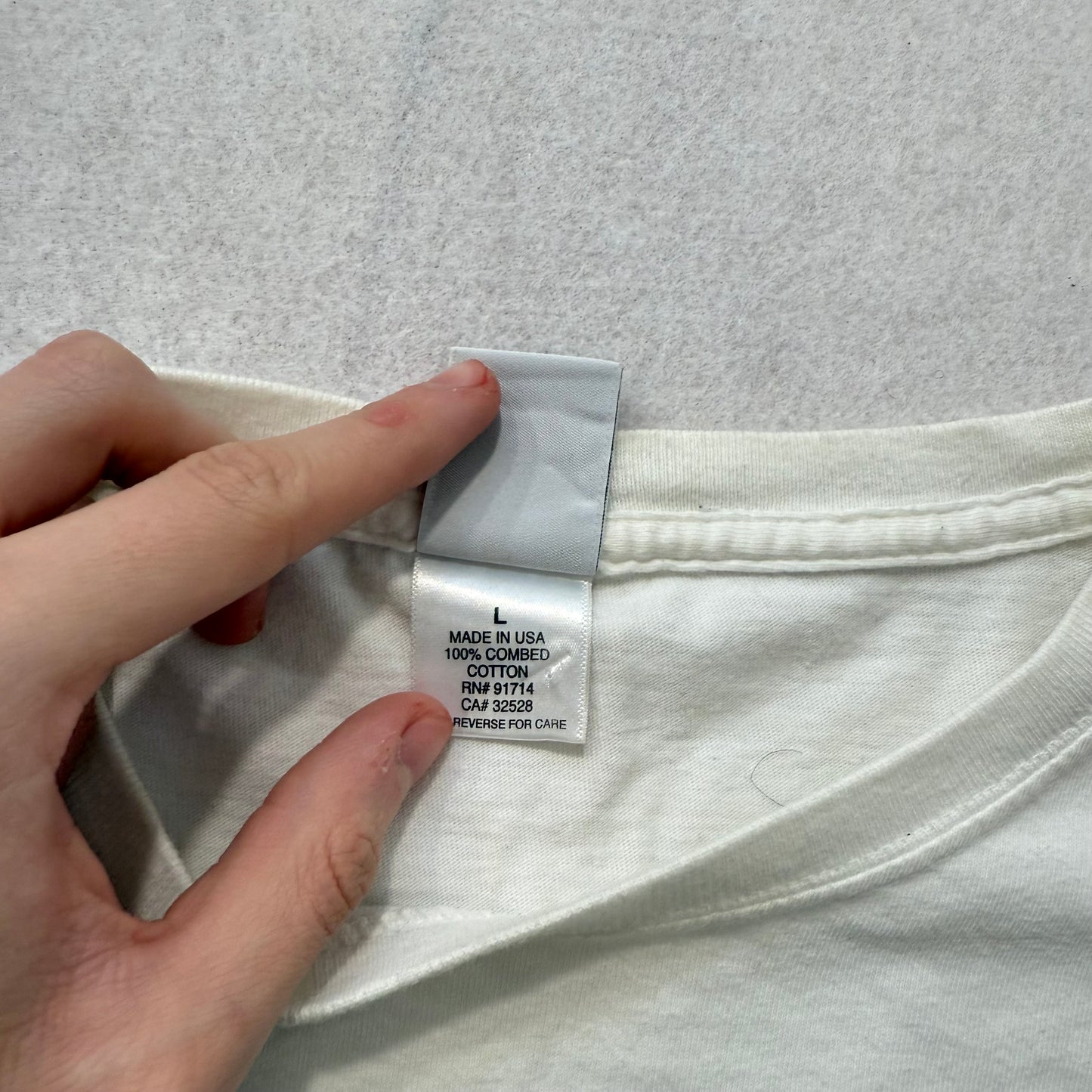 Armani Exchange AX White Logo Graphic T-Shirt Made in USA Size L