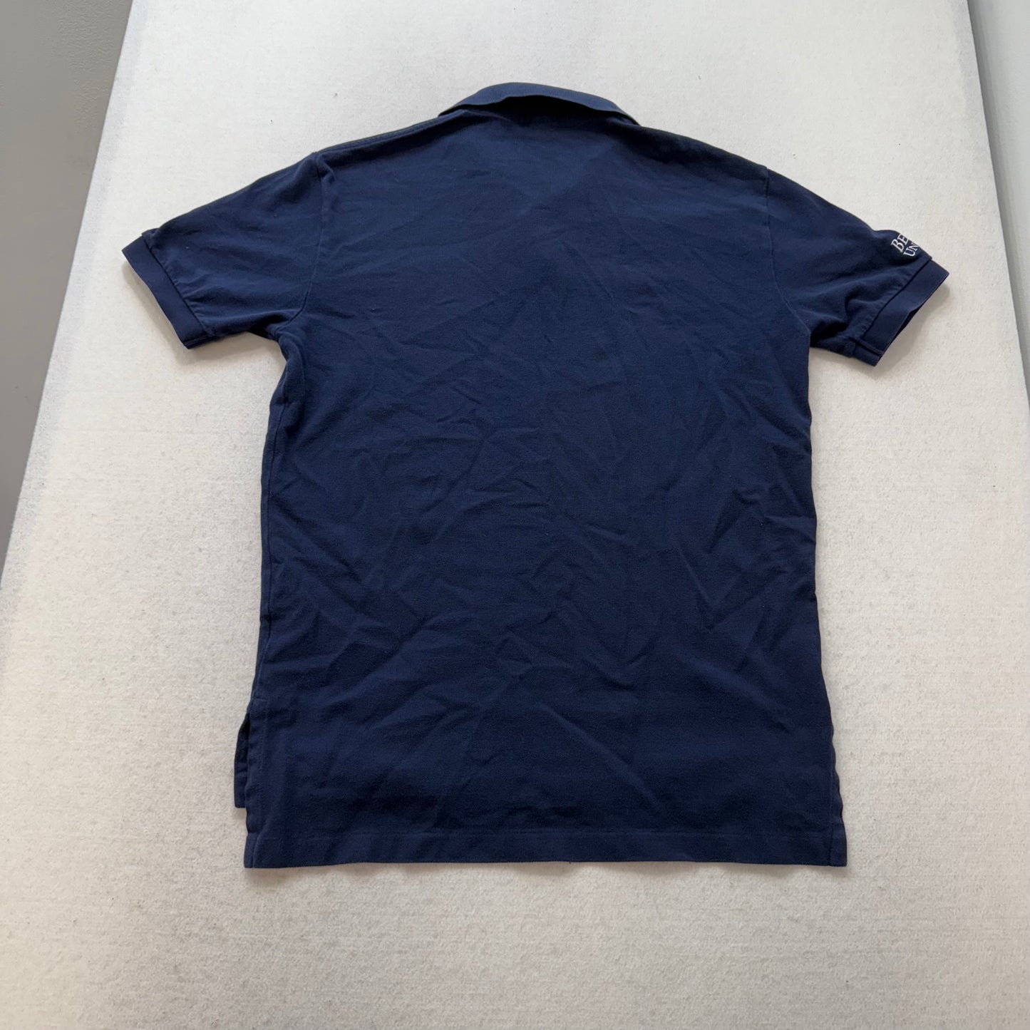 Polo by Ralph Lauren Men's Navy Blue Cotton Polo Shirt Short Sleeves Logo Size M