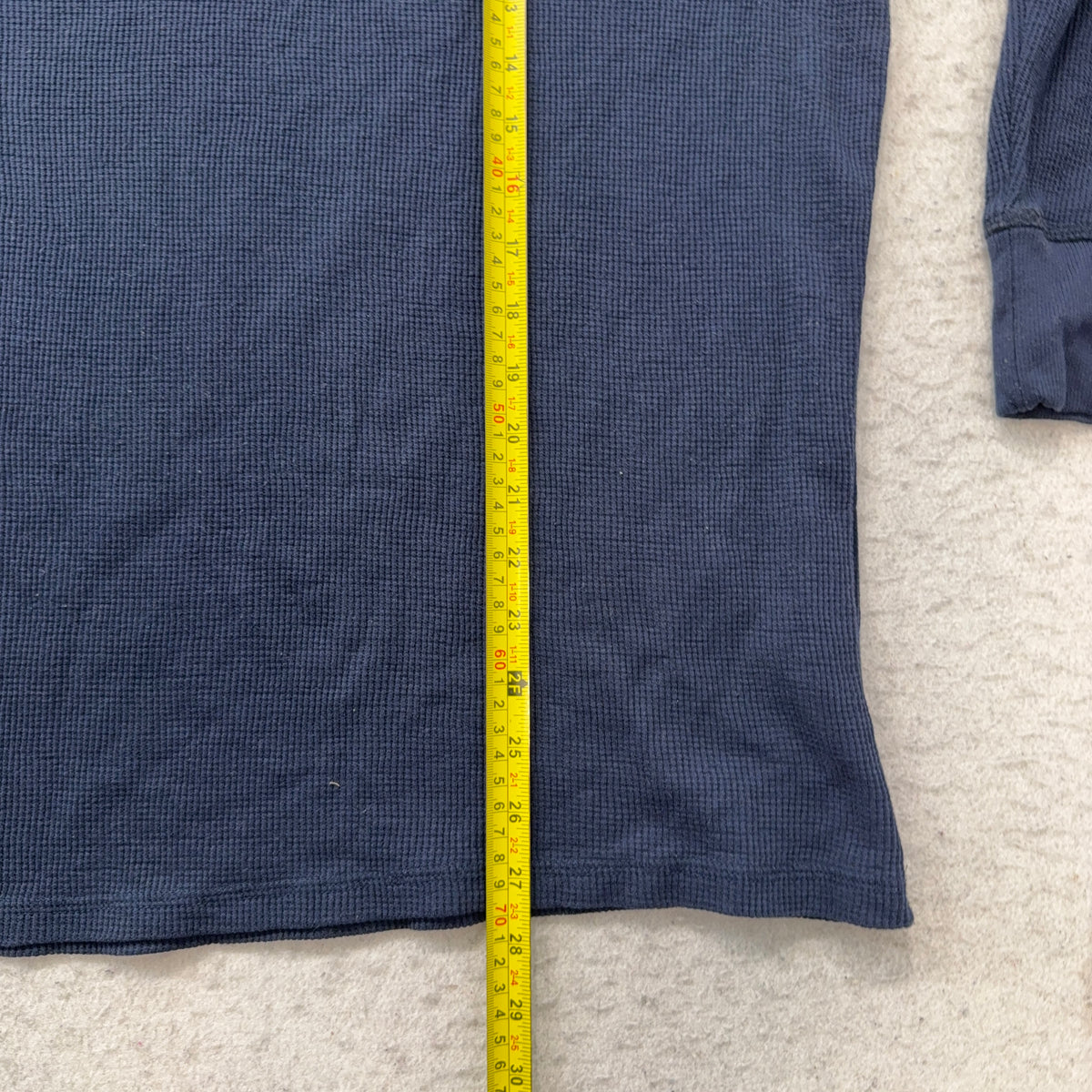 Tommy Hilfiger navy henley length measurement