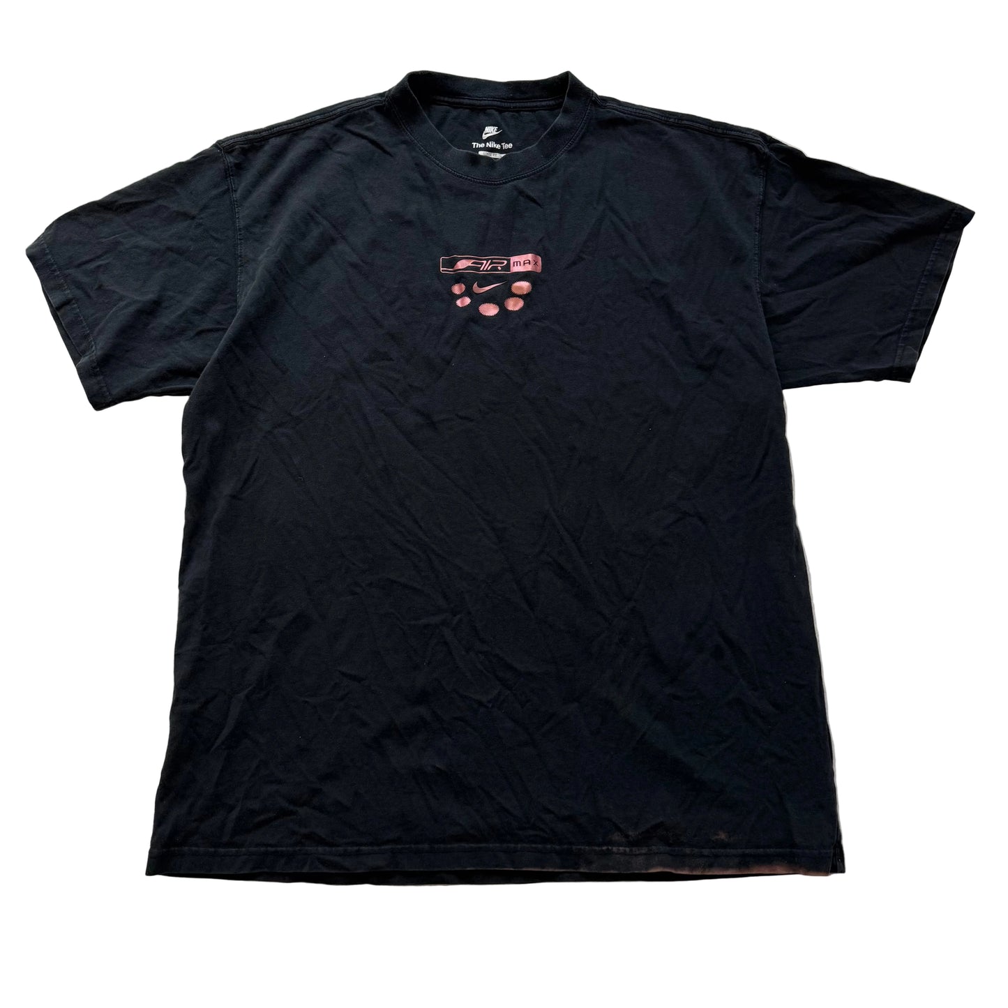 Nike Men's Black Cotton Loose Fit T-Shirt Short Sleeves Crewneck Logo Tee Size L