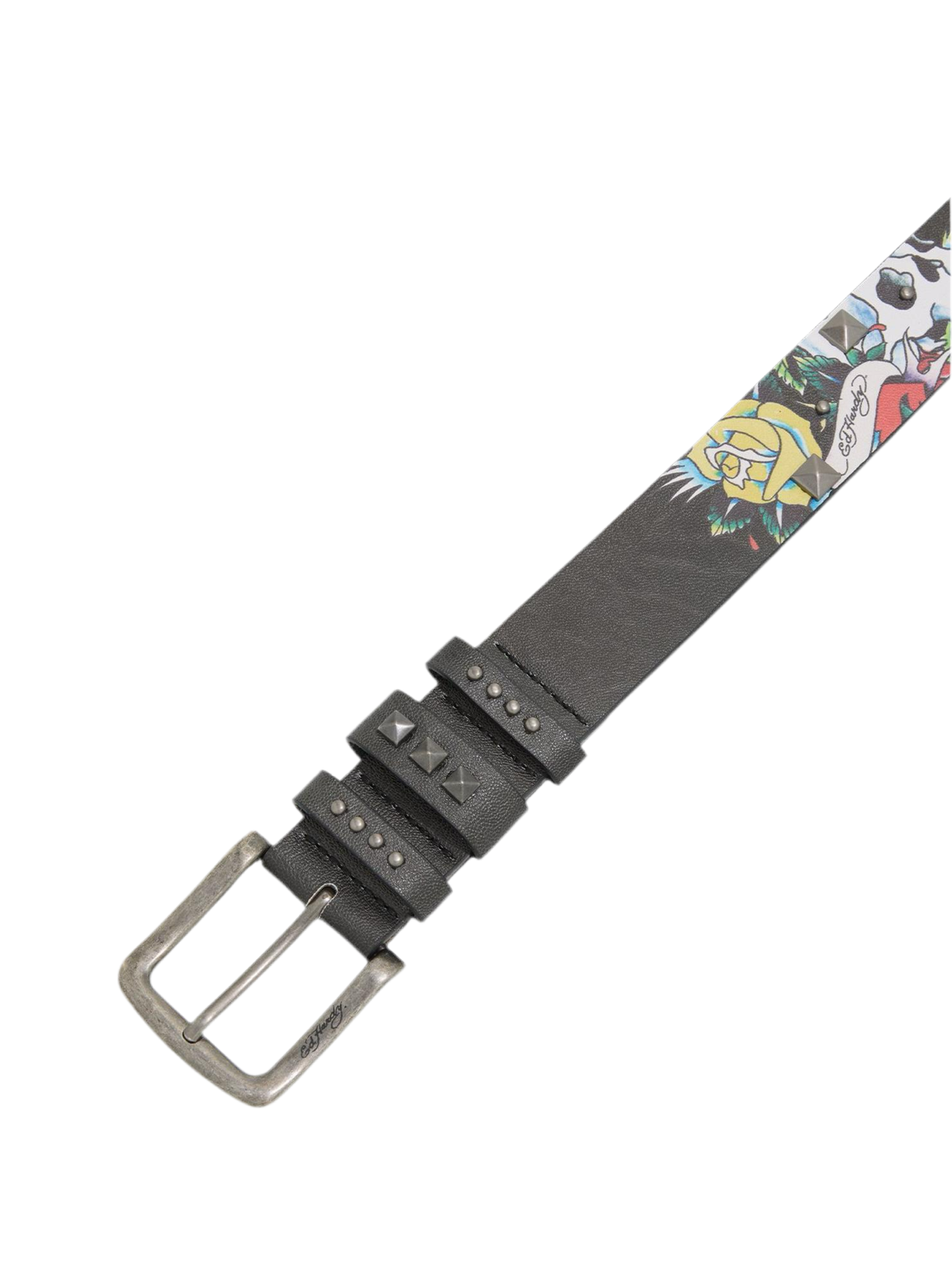 ED HARDY “SKULL & ROSSES” STUDDED BELT