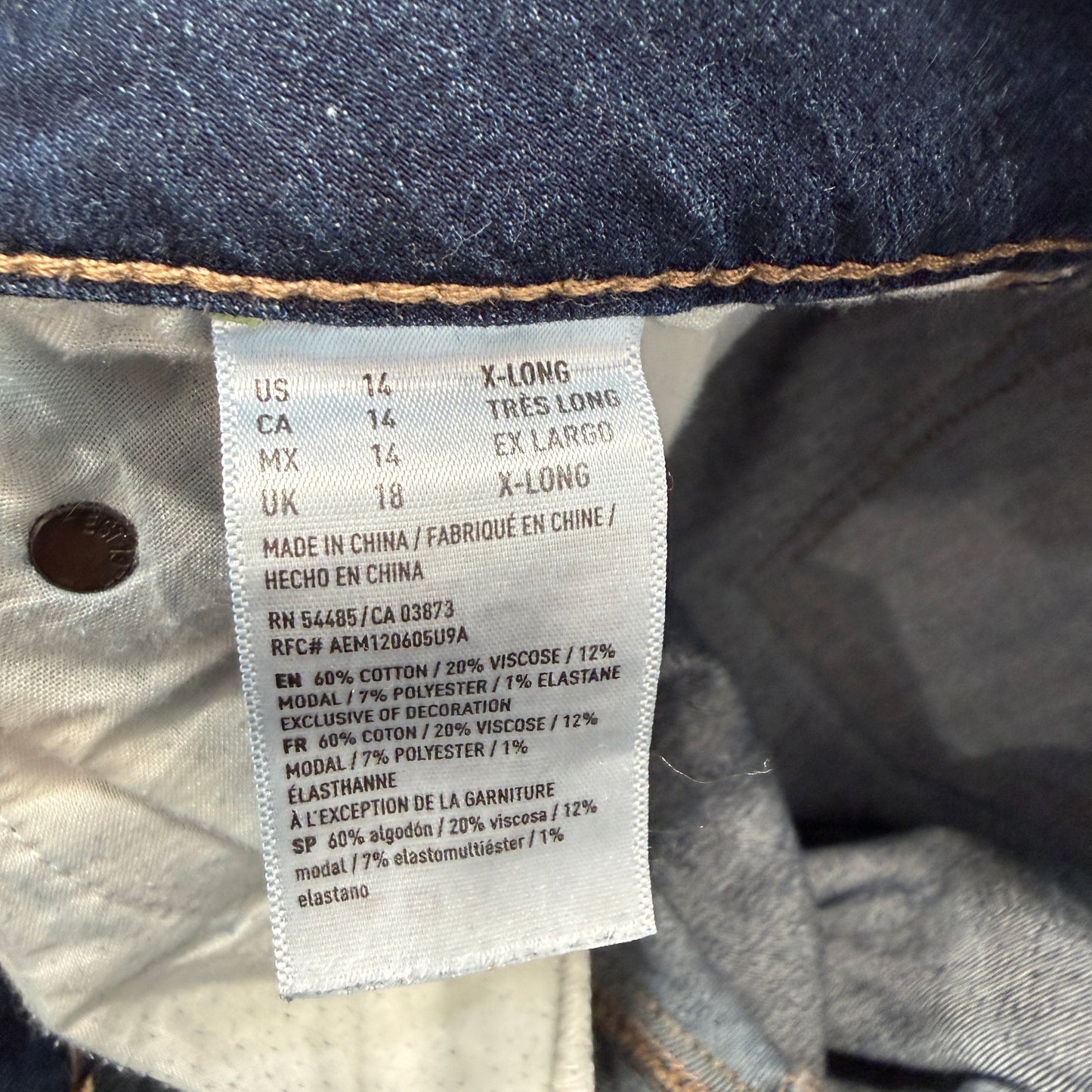 American Eagle Outfitters Women's Blue Denim Jeans Bootcut Fit Pockets Size 14