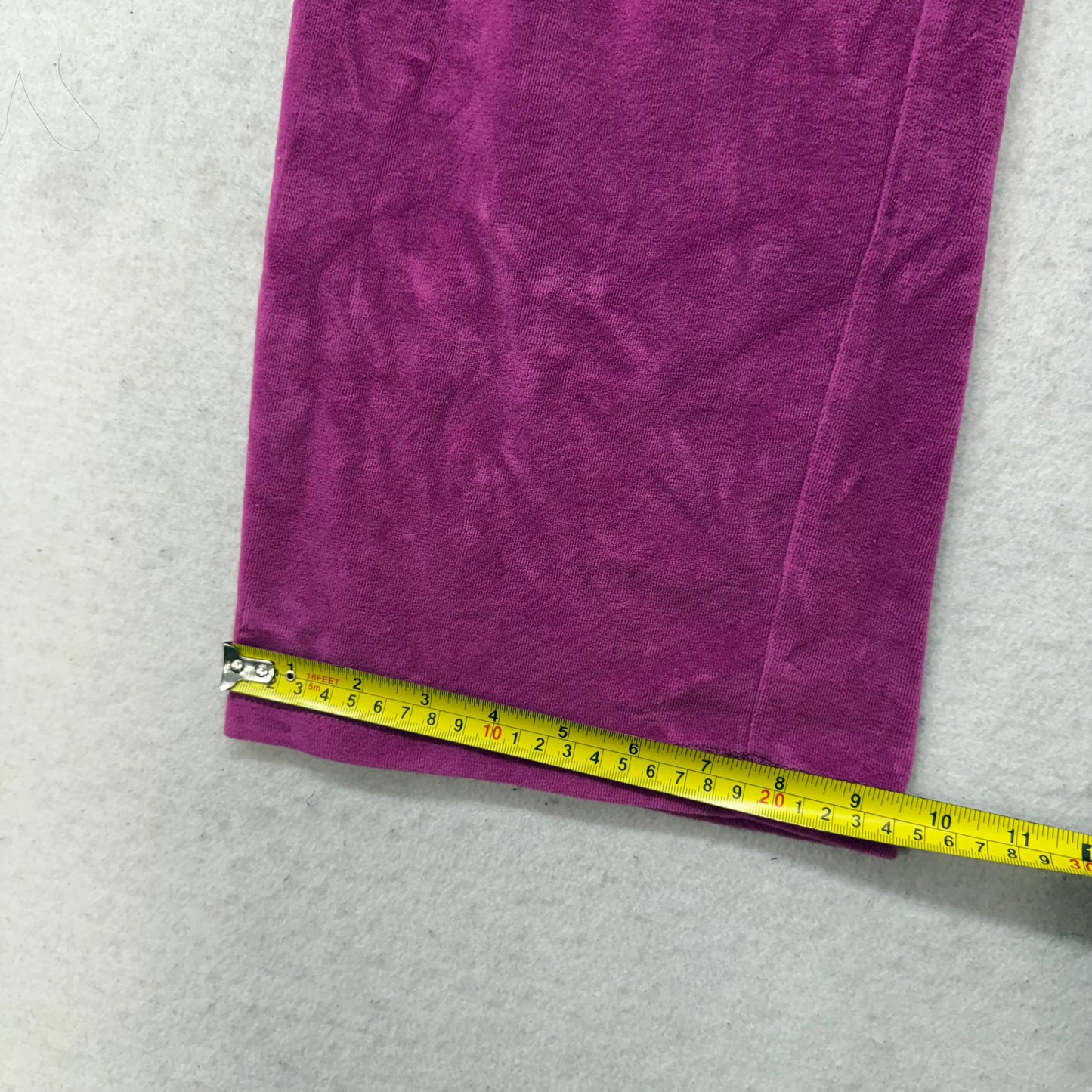 Vintage Juicy Couture Women's Magenta Velour Flared Track Pant Loungewear Size L