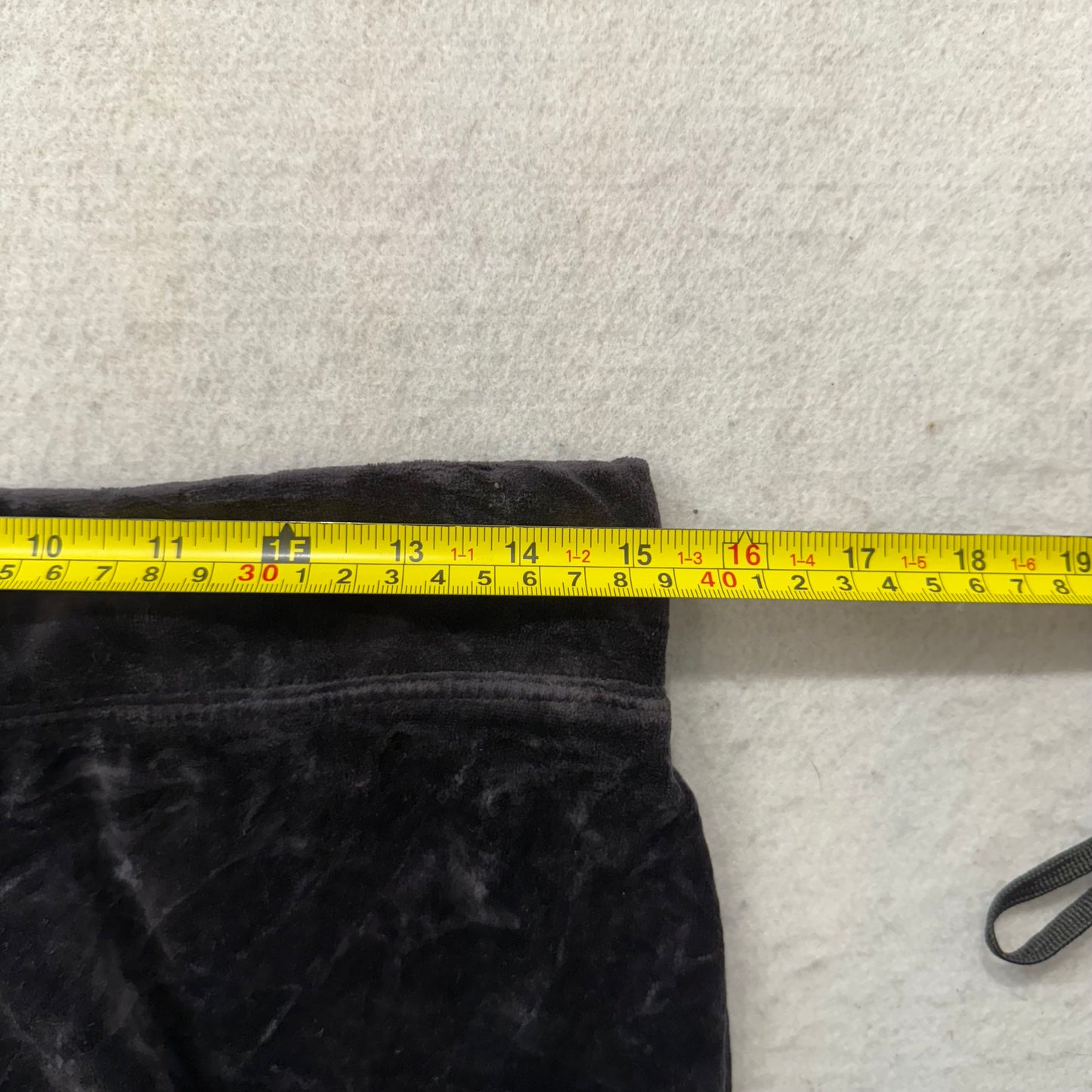 Juicy Couture Women's True Black Velour Flared Track Pant Loungewear Y2K Size M