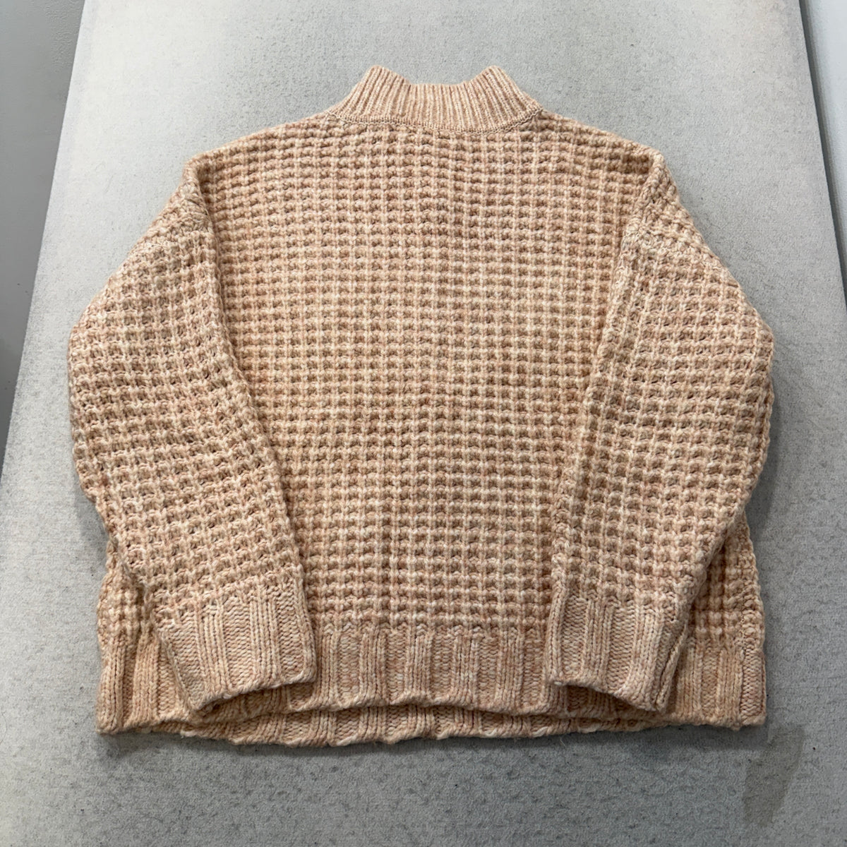 American Eagle Pink Chunky Cable Knit Henley Sweater Size XXL photo 2
