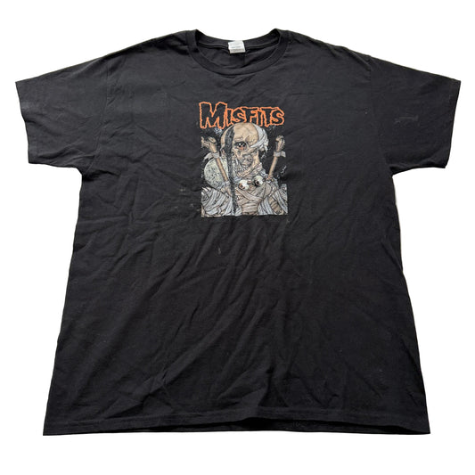 Misfits Pushead Vampire Band Graphic T-Shirt Mens Black Cotton Casual Tee Size L