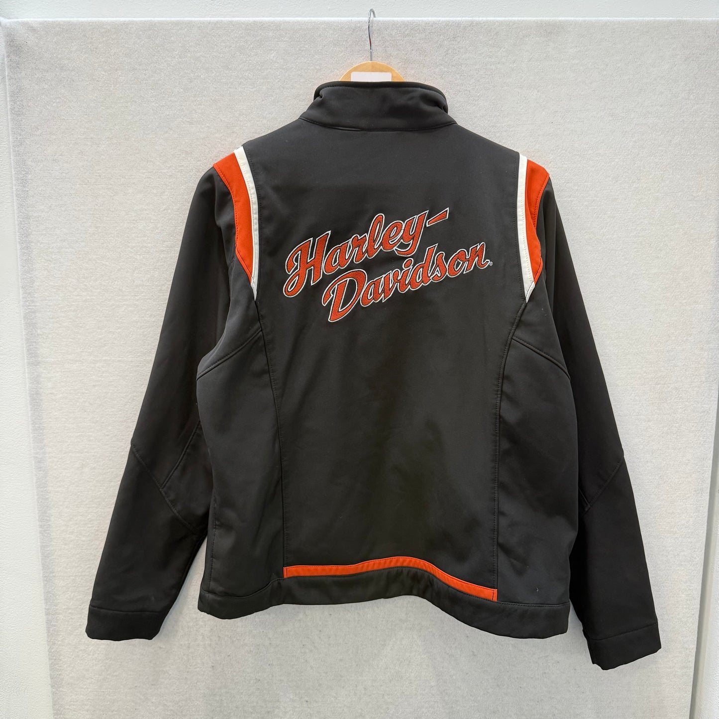 Harley-Davidson Women's Black Polyester Zip Up Riding Jacket Performance Size L