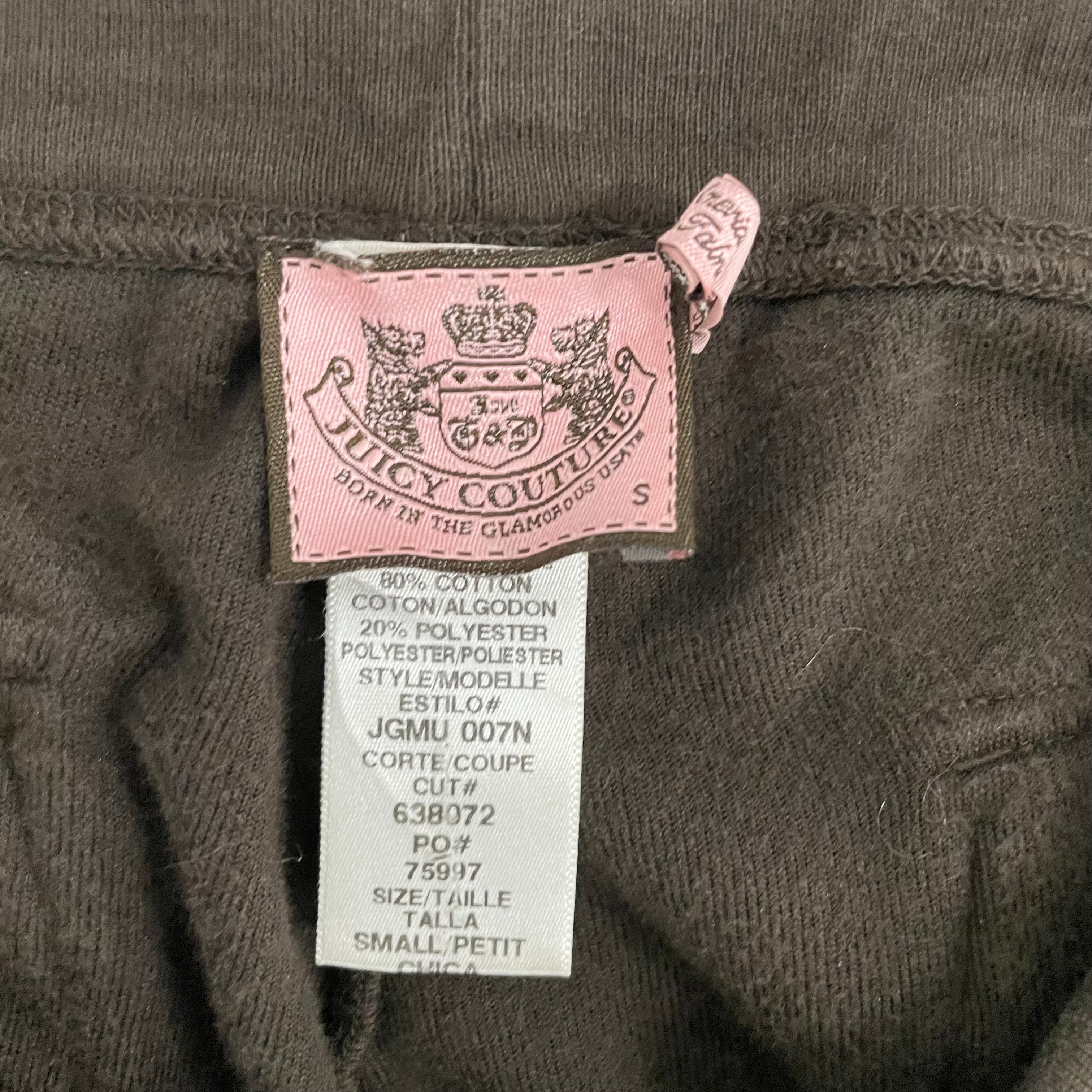 Vintage Juicy Couture Brown Velour Flared Pants Size S