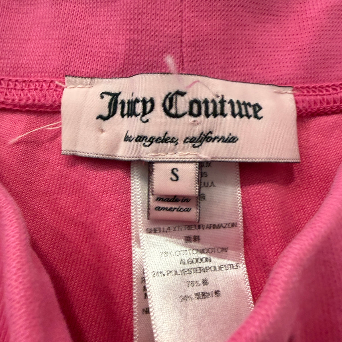 Juicy Couture Women's Pink Velour Flared Track Pants Rhinestone Logo Y2K Size S