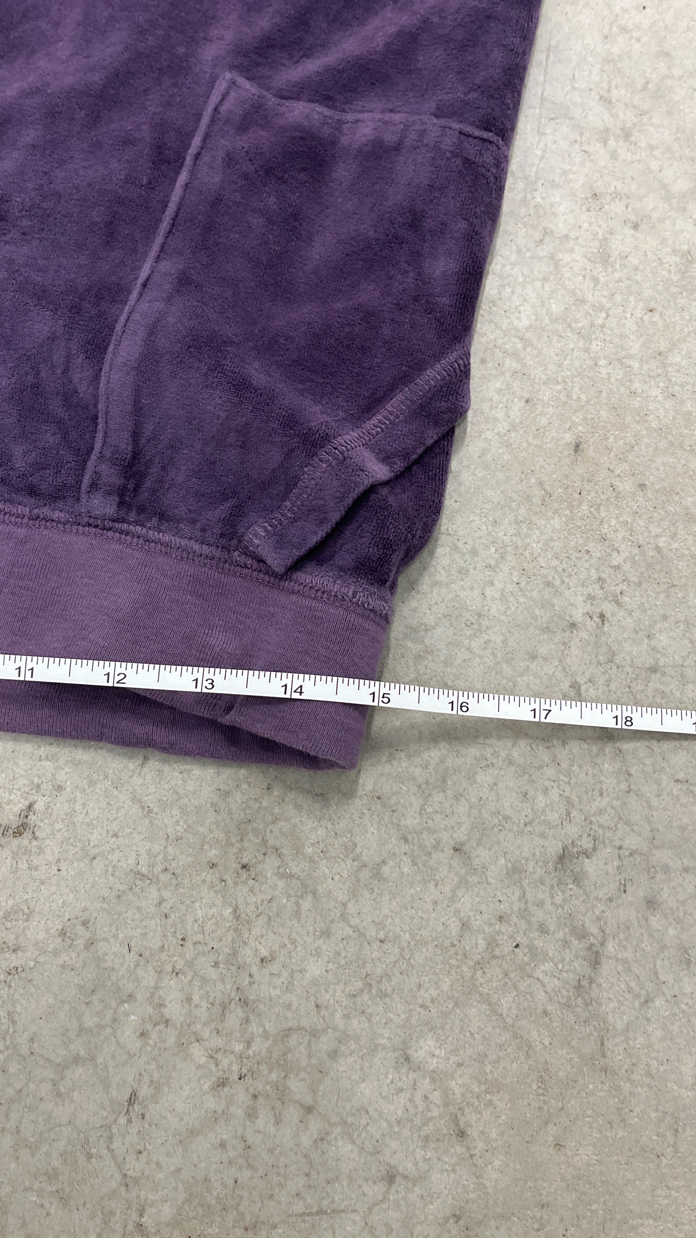 Purple VINTAGE Velour Juicy Couture Flared Back SNAP POCKET + DESIGN Pants SIZE M