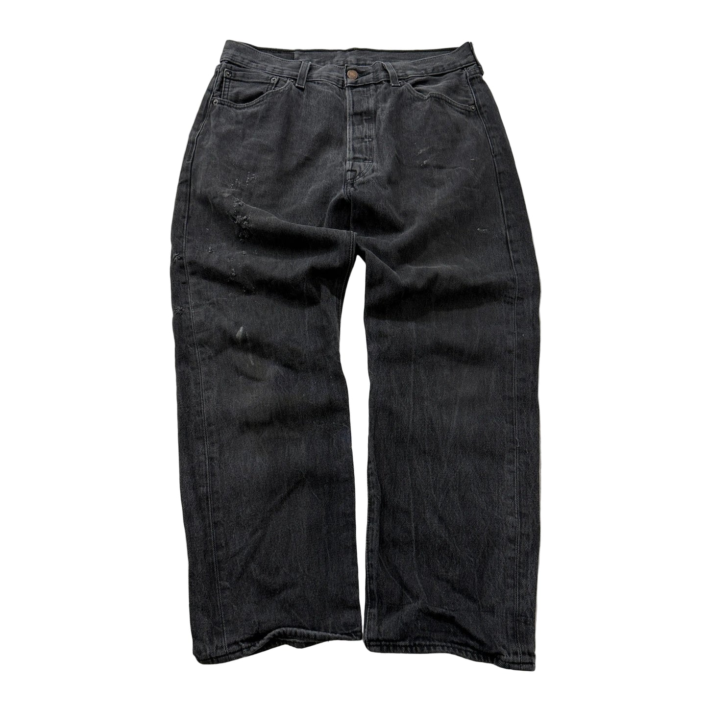 Levi's 501 Waterless Men's Black Denim Jeans Zip-Fly Pockets Classic Size 36x30