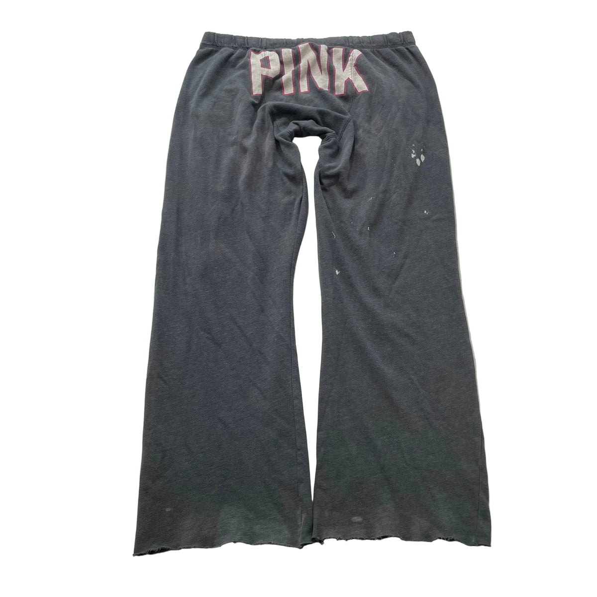 Victoria's Secret PINK Women's Grey Cotton Blend Flared Pants Drawstring Size L