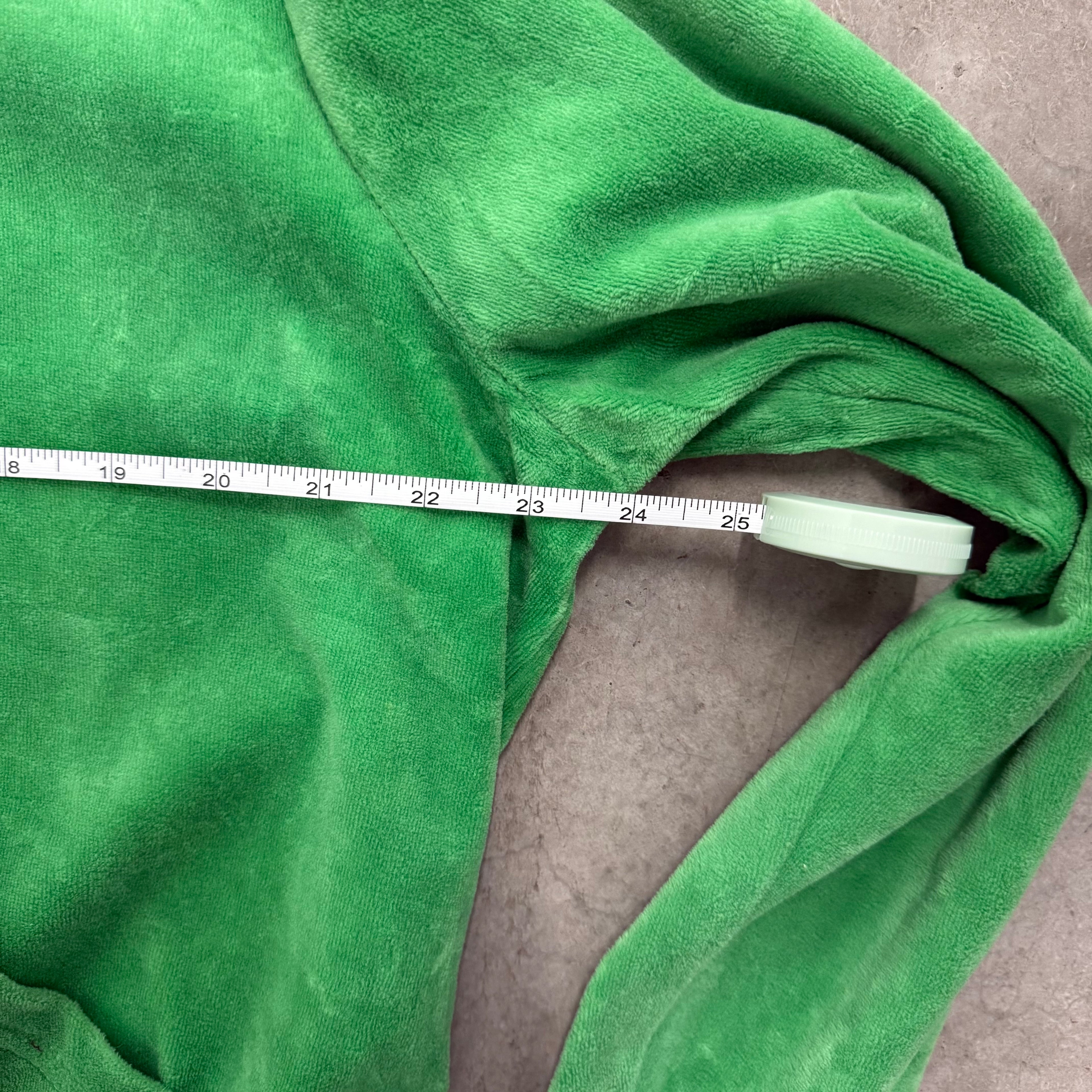 Green Velour Juicy Couture X Forever 21 Hoodie w/ Rare Rhinestone Design SIZE 1X