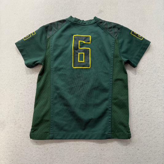 Nike Mighty Oregon Ducks Youth Kid's Forest Green #6 Football Jersey Size 7