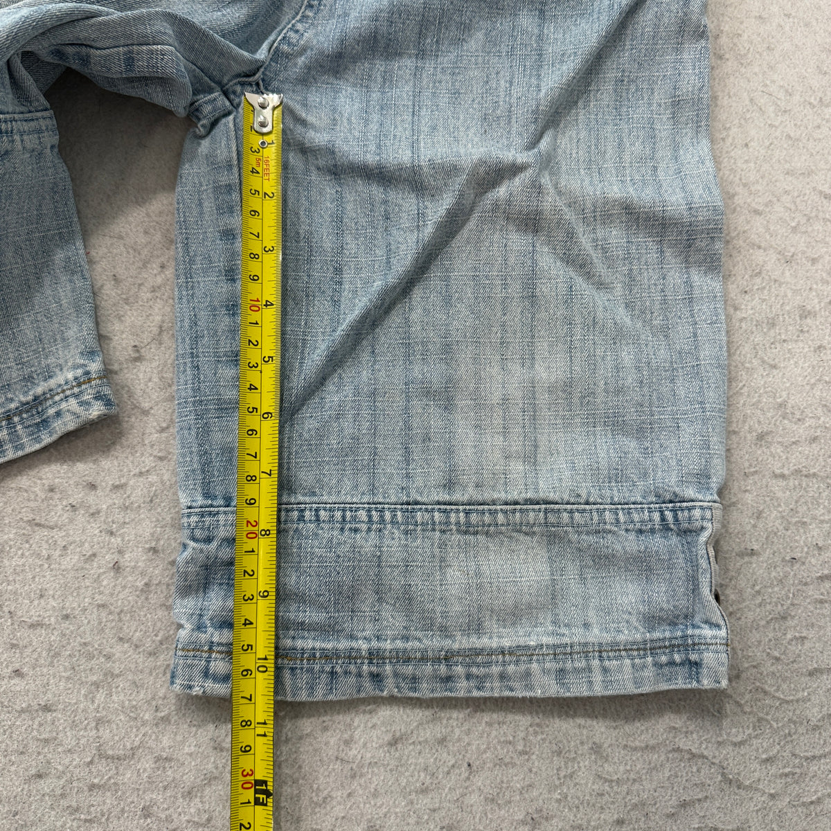 Chams Jeans Boys Light Wash Denim Cargo Shorts Size 10 photo 6
