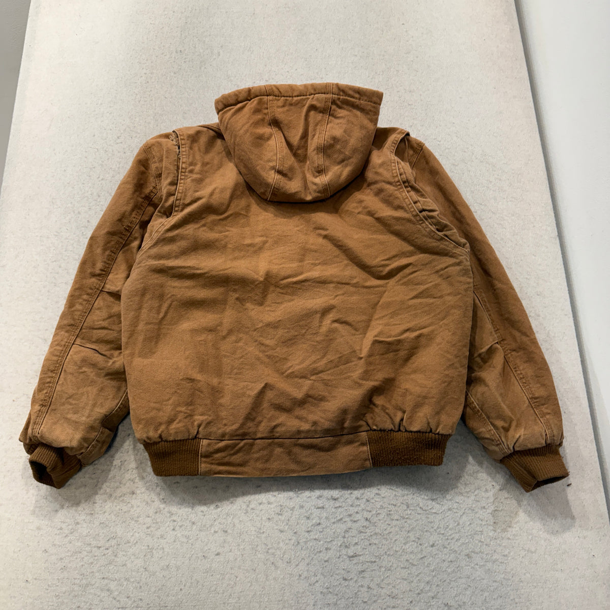 Polar King Duck Canvas Hooded Work Jacket Men's Brown Insulated Size L photo 2