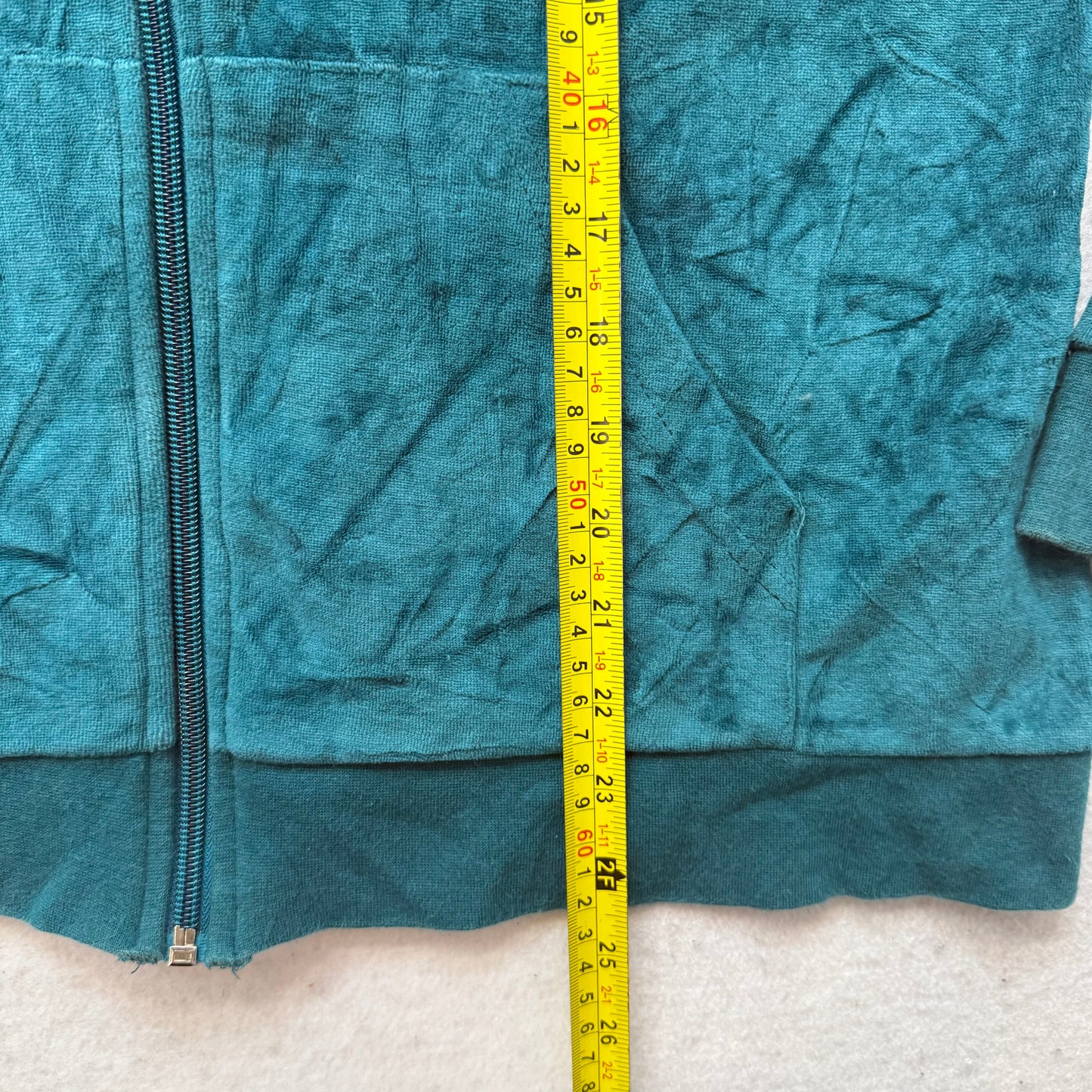 Juicy Couture Women's Teal Velour Full Zip Track Jacket Loungewear Y2k Size M