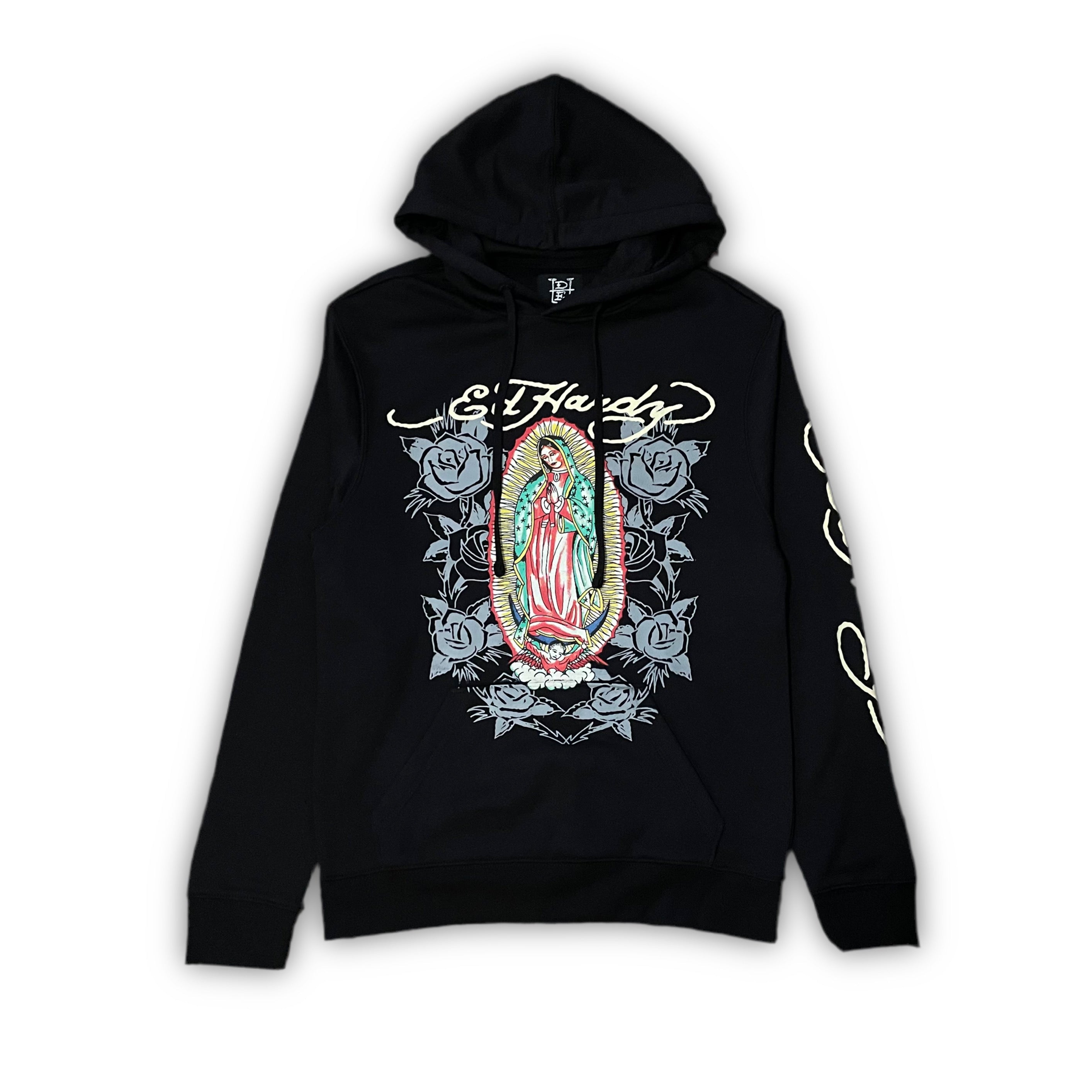 ED HARDY “MARY” BLACK HOODIE