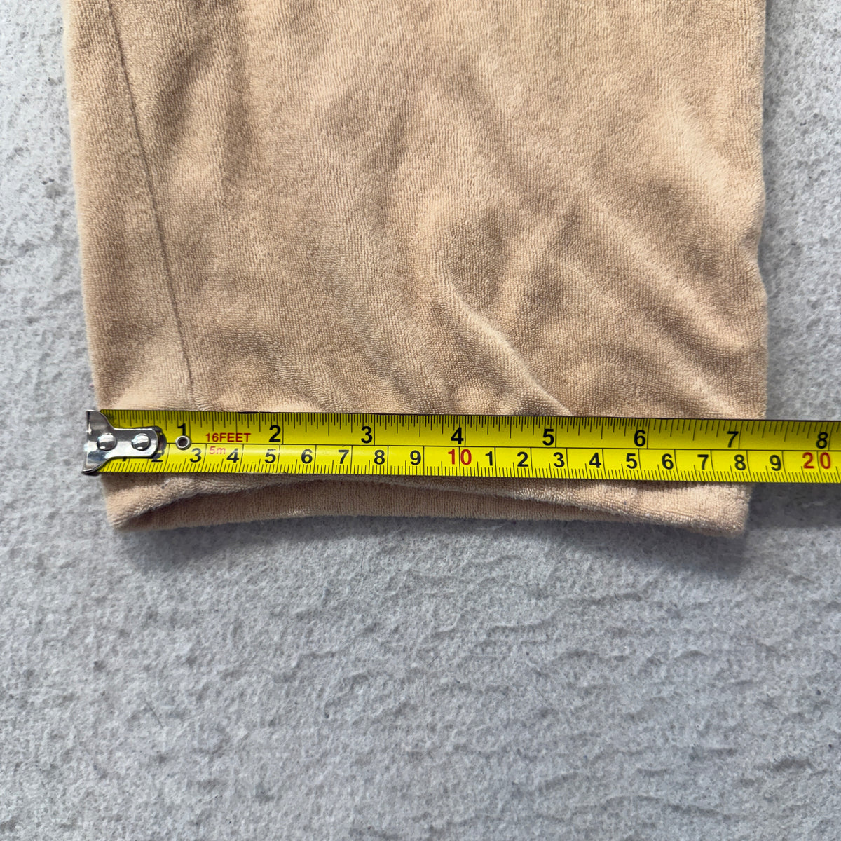 Juicy Couture Women's Beige Terry Cloth Track Pants Drawstring JC Logo Size XL