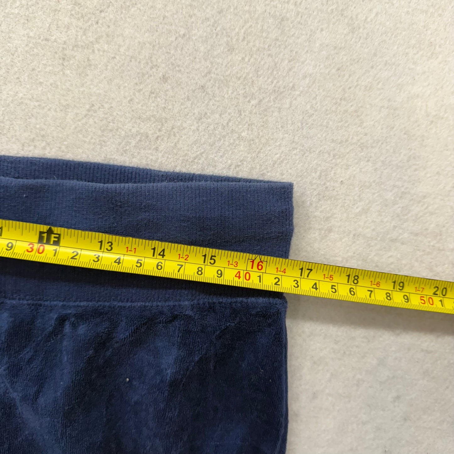 Vintage Juicy Couture Women Navy Blue Velour Flared Track Pant Loungewear Size L