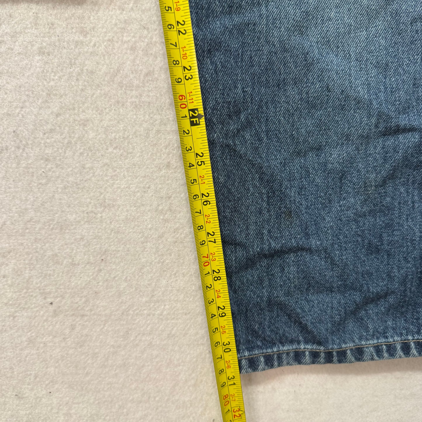 Marithe Francois Girbaud Mens Medium Blue Denim Straight Wide Leg Jeans Size 40M