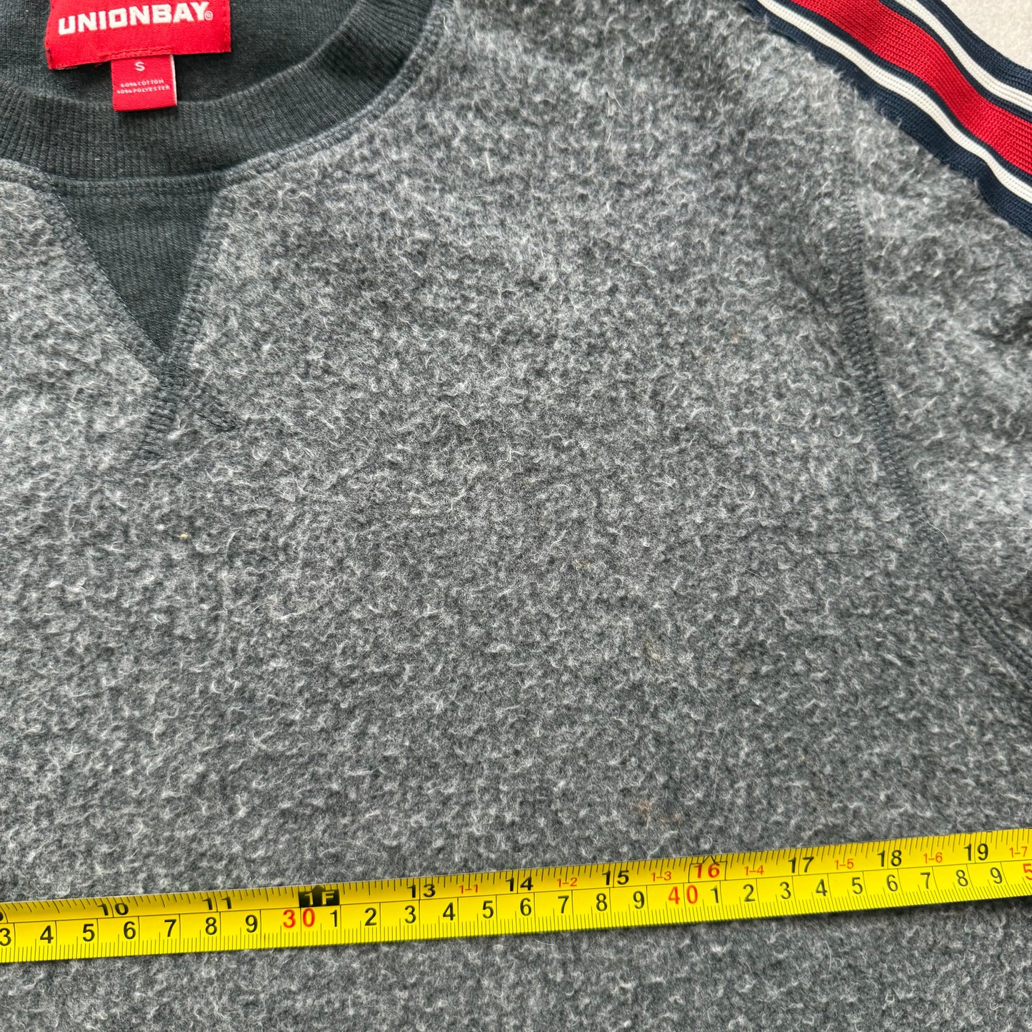 Unionbay Men's Heather Grey Cotton Blend Sweatshirt Pullover Crew Neck Size S