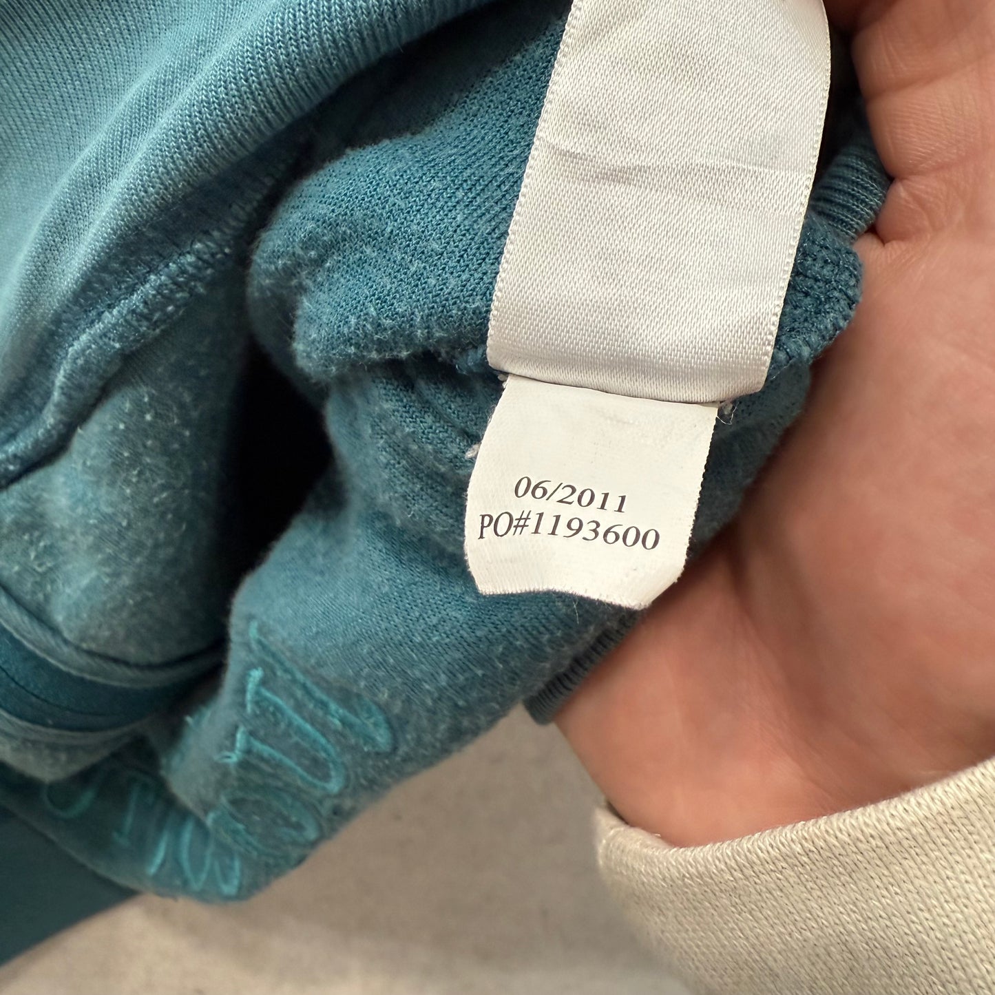 Juicy Couture Women's Dark Teal Velour Zip Up Hoodie Embroidered Logo Size XL