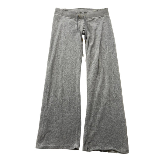 Juicy Couture Women's Gray Velour Flare Track Pants Low Rise Loungewear Size M