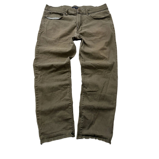 Lucky Brand Men's Olive Denim Jeans Straight Leg Zip Fly Pockets Y2K Size 38x30
