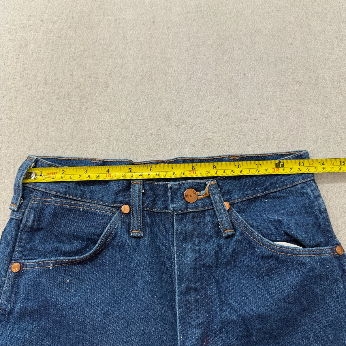 Vintage Wrangler 936DEN Slim Fit Cowboy Jeans Men's Dark Rinse USA Made Size 28x32 photo 4