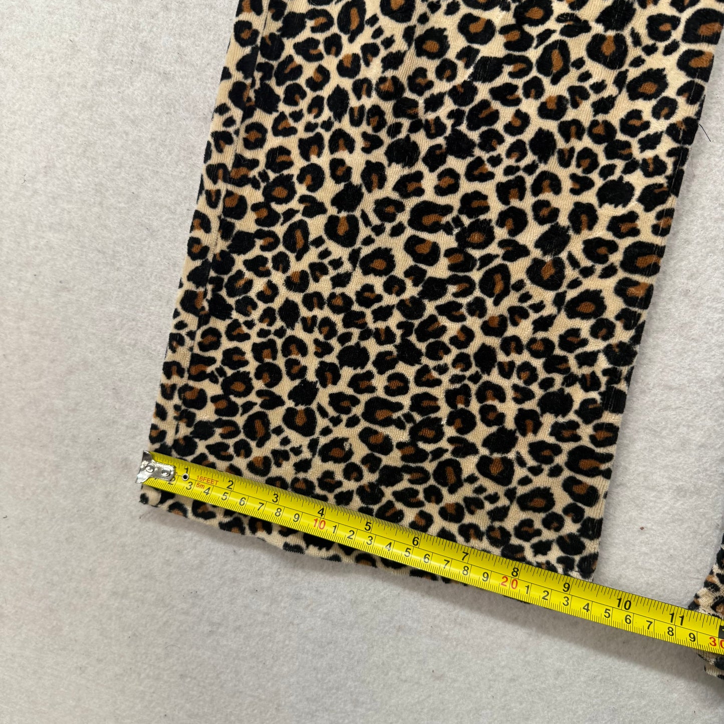 Vintage Juicy Couture Women's Leopard Print Velour Flared Track Pant Y2K Size S