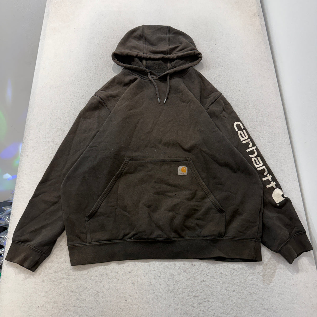 Carhartt Original Fit Logo Sleeve Pullover Hoodie Black Size XL photo 1