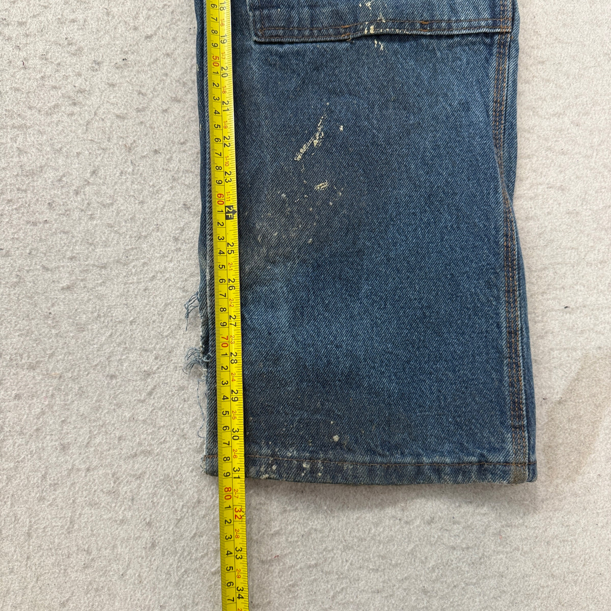 Key Double Knee Carpenter Jeans Medium Wash Size 38x32 photo 5