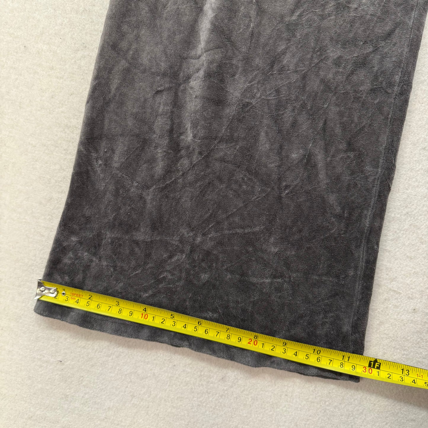 Juicy Couture Women's Gray Velour Flared Wide Leg Track Pants Drawstring Size XL