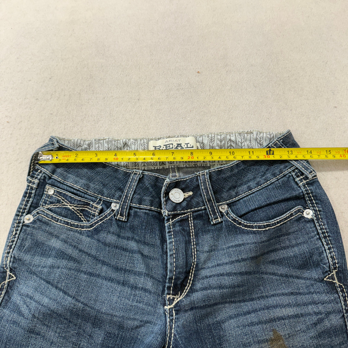 Ariat REAL Boot Cut Jeans Dark Wash Size 27 photo 4