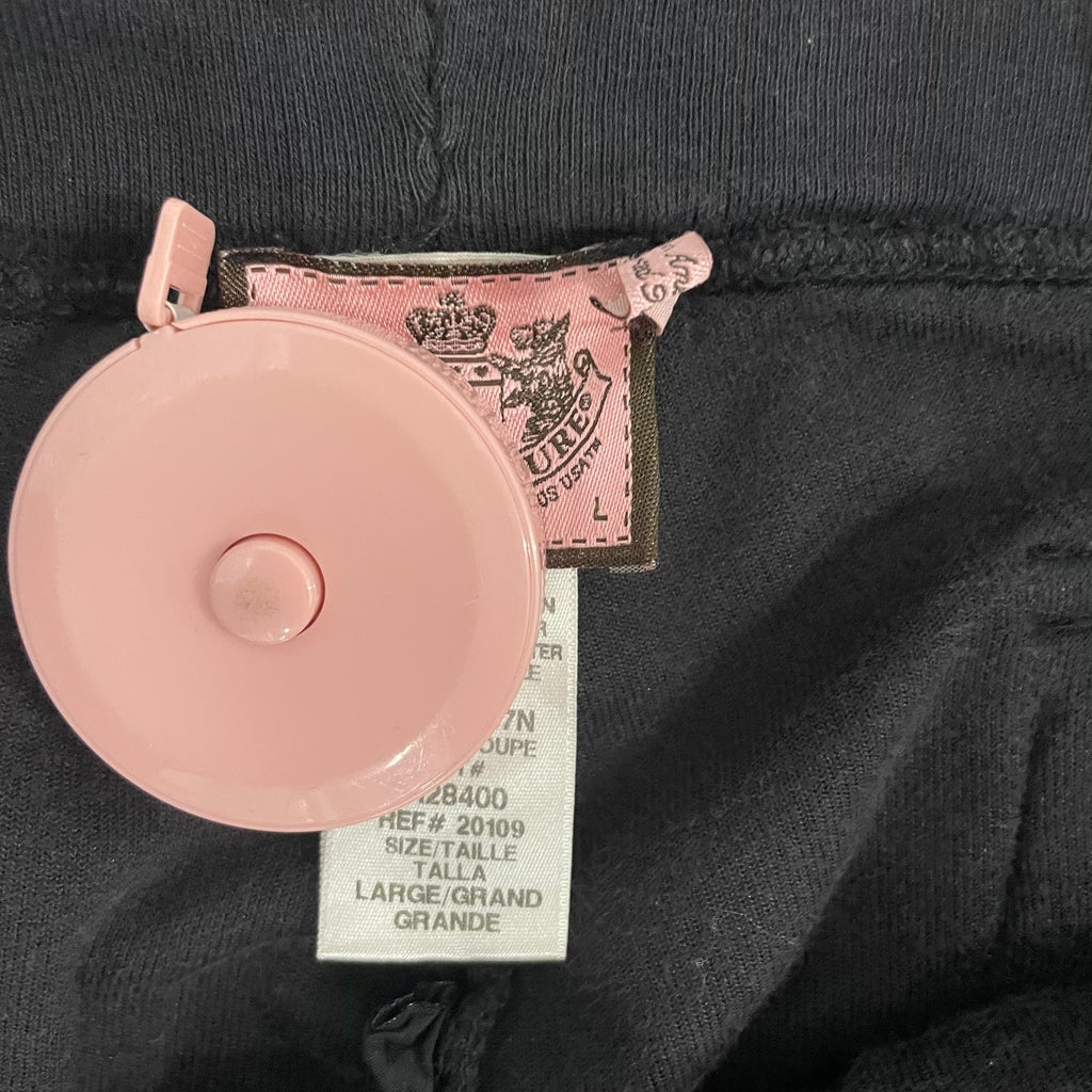 Vintage Juicy Couture Black Velour Flared Pants Size L