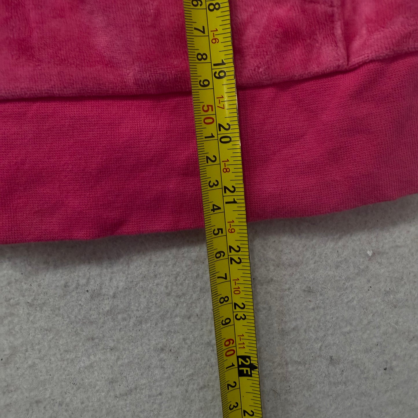 Juicy Couture Women's Dark Pink Velour Zip-Up Hoodie Pockets Casual Y2K Size M