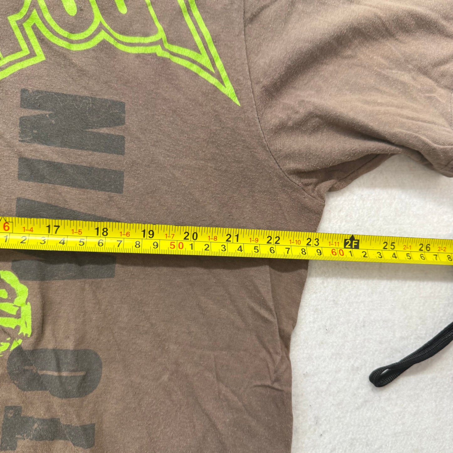 Tapout Men's Brown Cotton T-Shirt Short Sleeves MMA Neon Graphic Tee Size XL