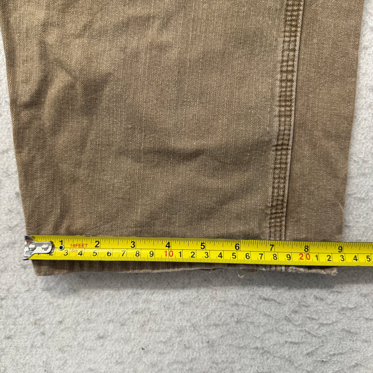 Lee Dungarees Men's Khaki Canvas Carpenter Pants Pockets Workwear Y2K Size W38