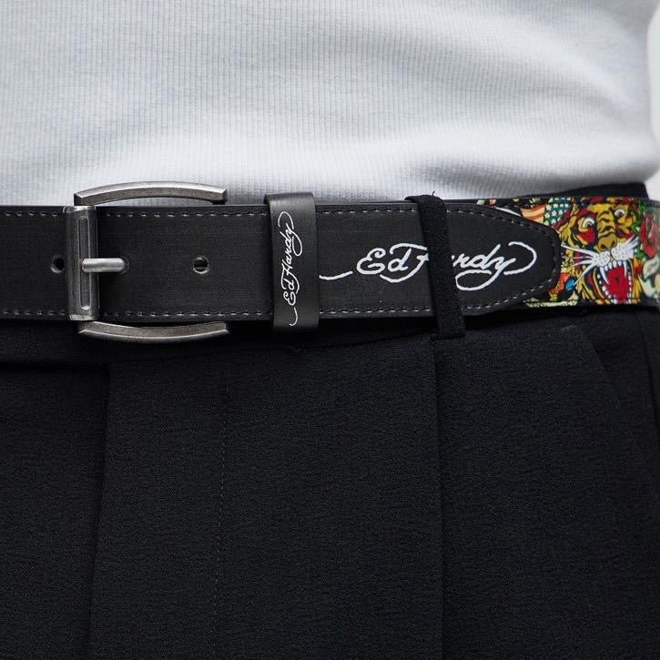 Ed Hardy Studded Skull Belt