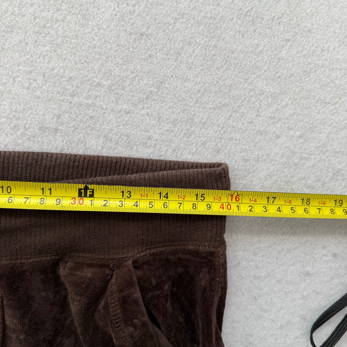 Juicy Couture Women's Brown Velour Flared Track Pant Loungewear Pockets Size M