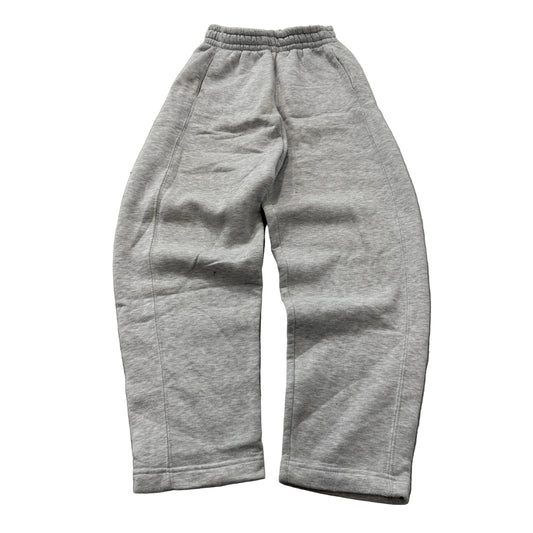 Zara Women's Grey Fleece Sweatpants Pockets Elastic Waistband Wide Leg Size S