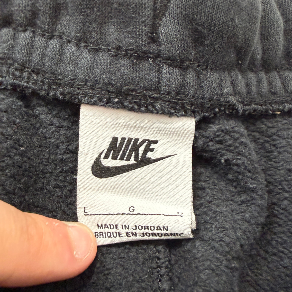 Nike Men's Black Fleece Sweatpants Elastic Waistband Pockets Classic Size L