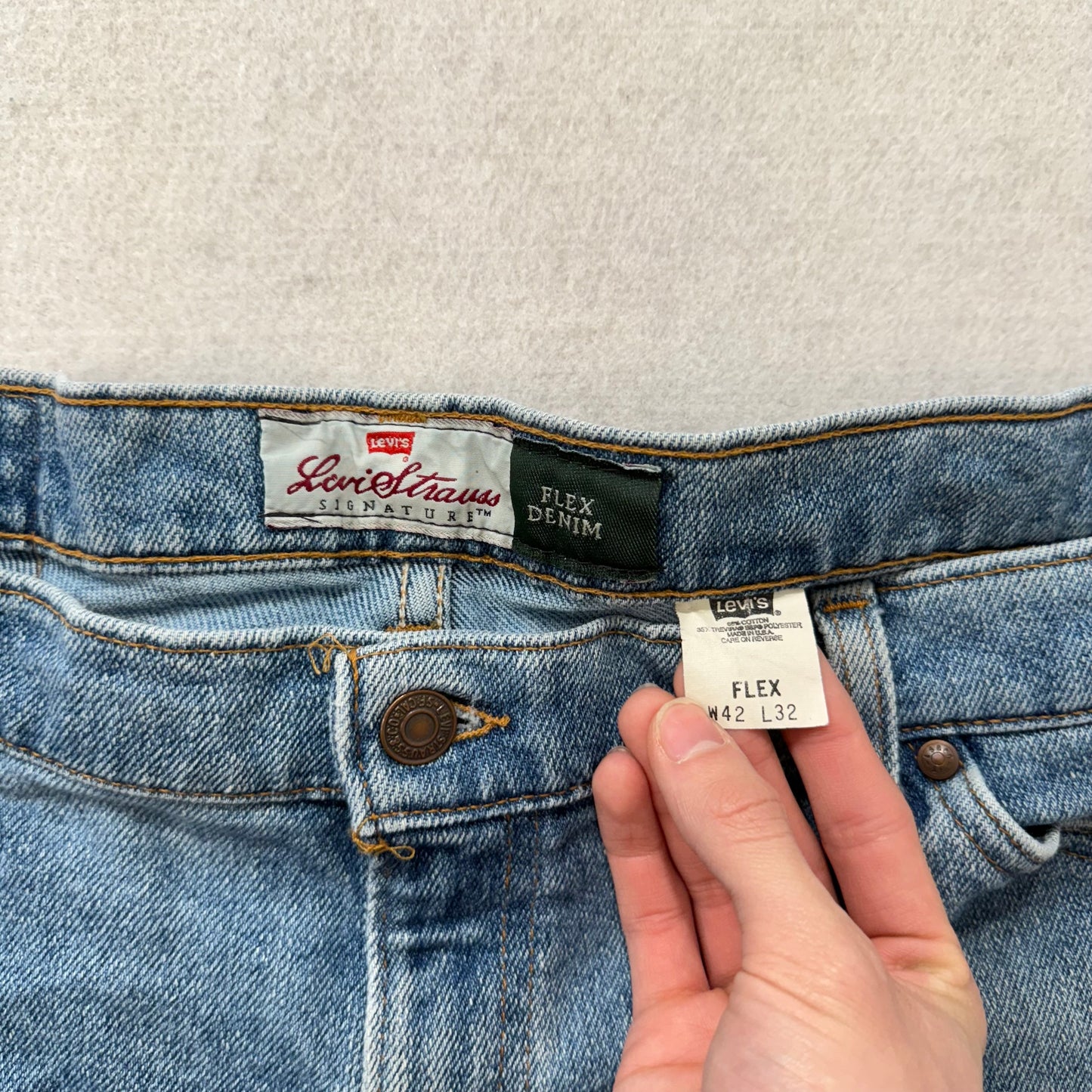 Levi's Strauss & Co. Flex 540 Men's Medium Blue Denim Straight Leg Jeans Size 42