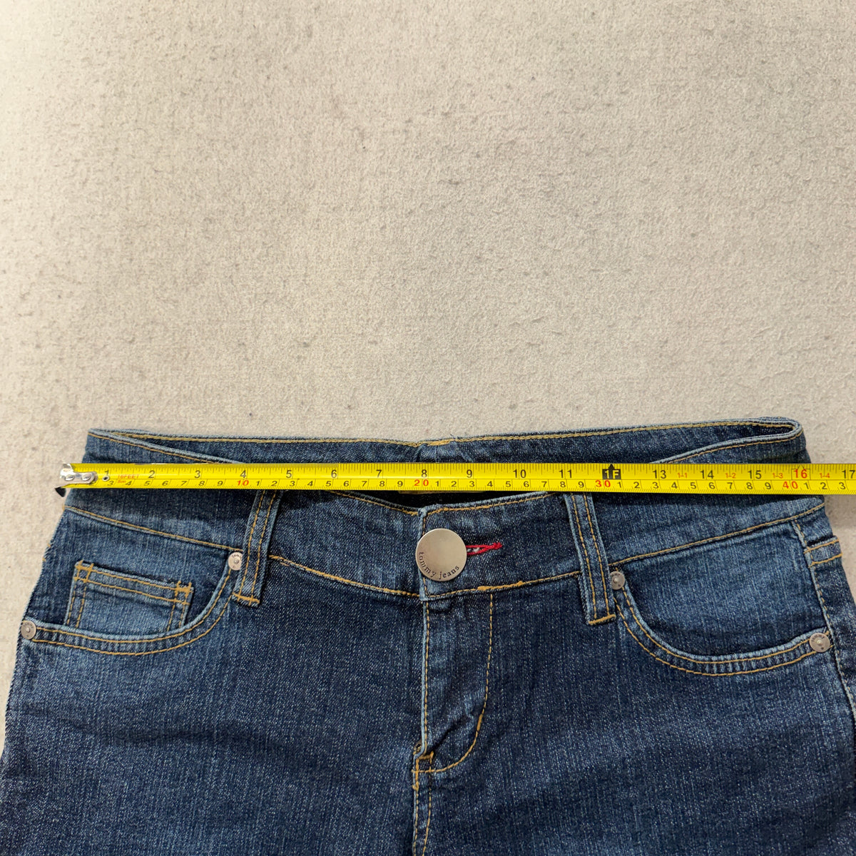 Tommy Jeans Bootcut Jeans Women's Dark Wash Stretch Denim Low Rise Size 11 photo 5