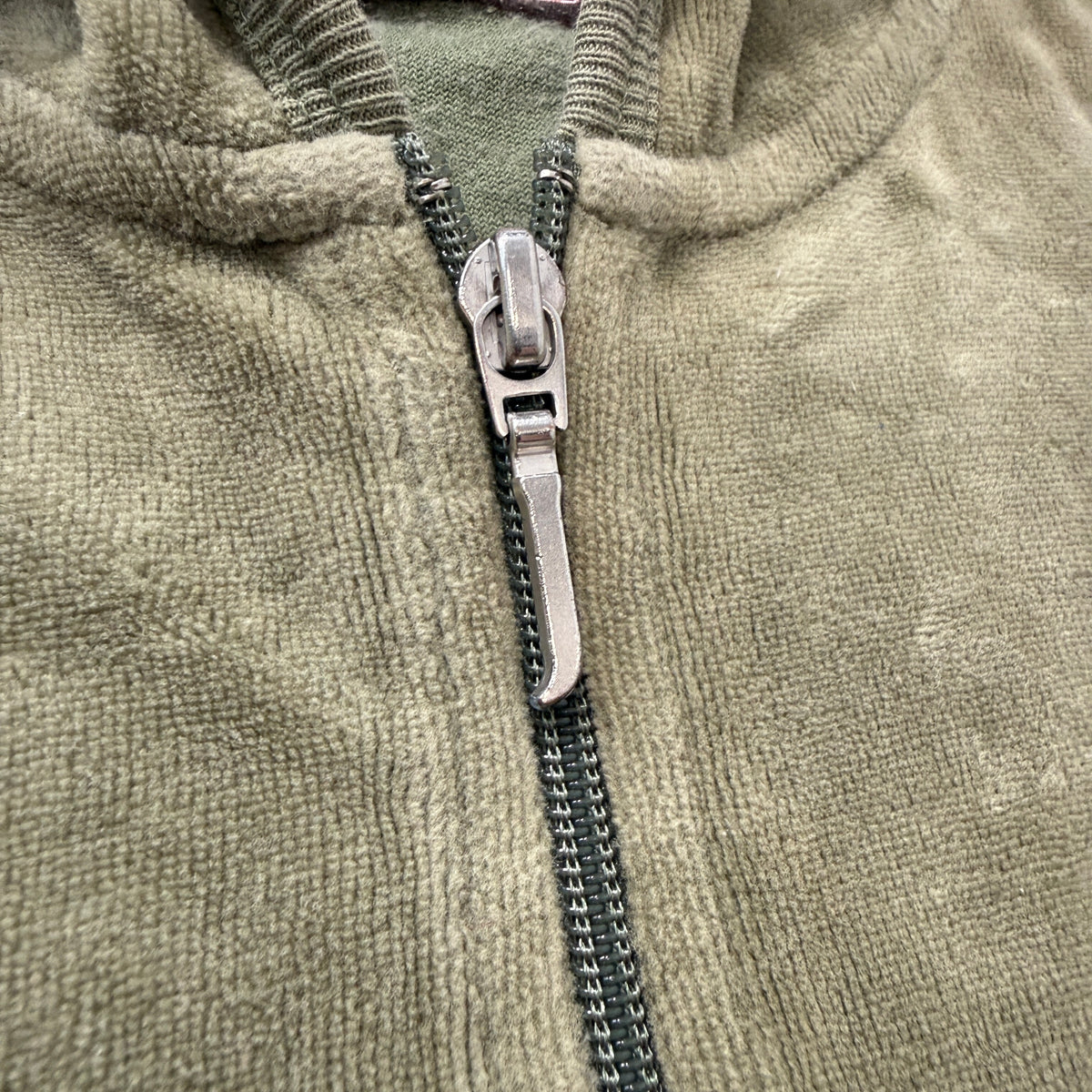 Juicy Couture Women's Olive Green Velour Zip-Up Hoodie Glitter Logo Y2K Size XL
