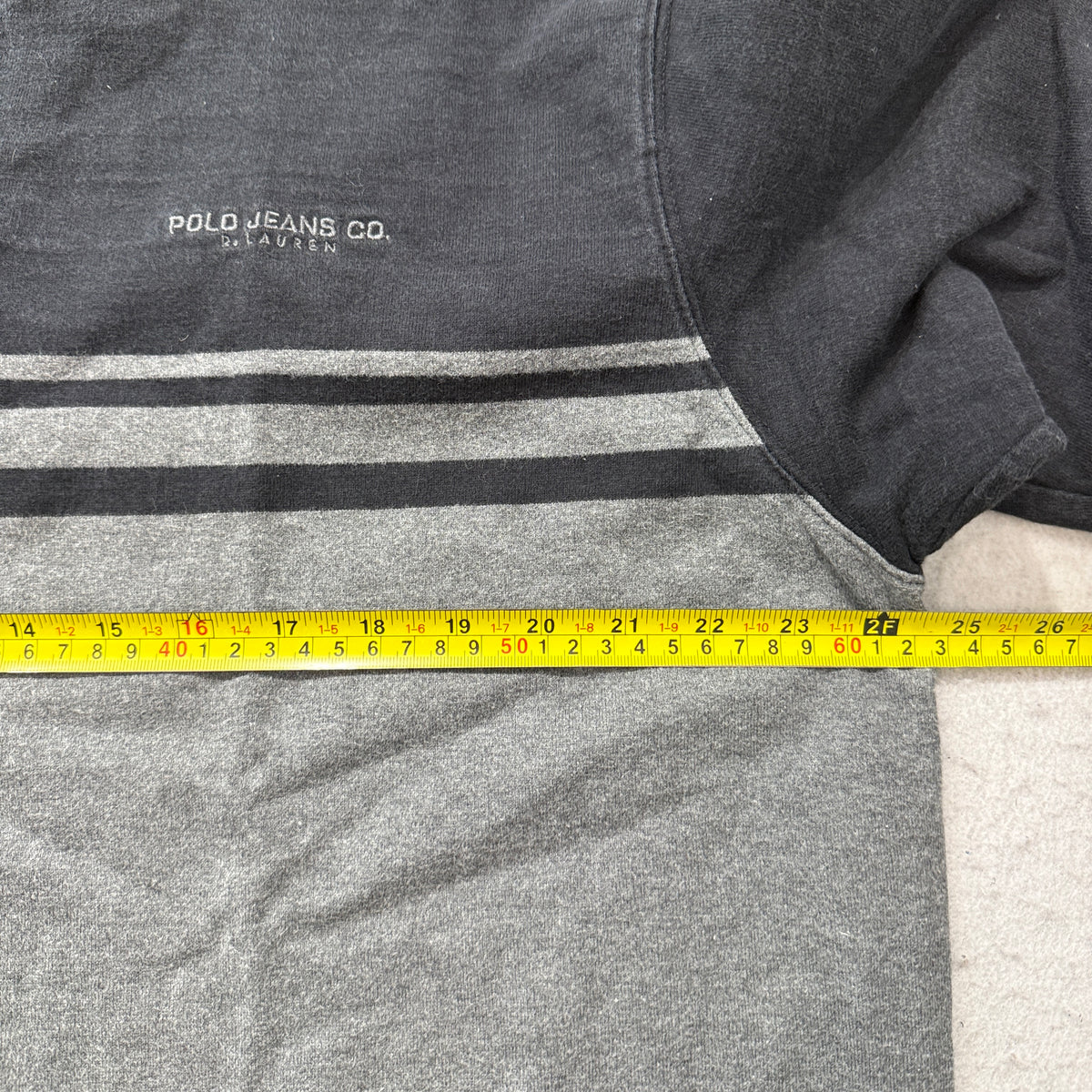 Polo Jeans Co. Ralph Lauren Black Grey Quarter Zip Pullover Size L photo 4